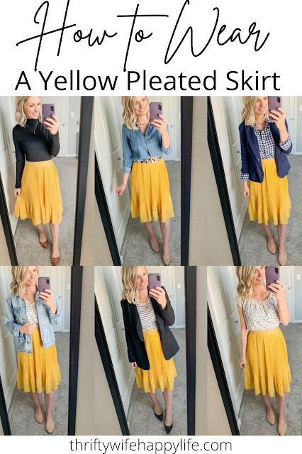 How to Wear a Yellow Pleated Skirt