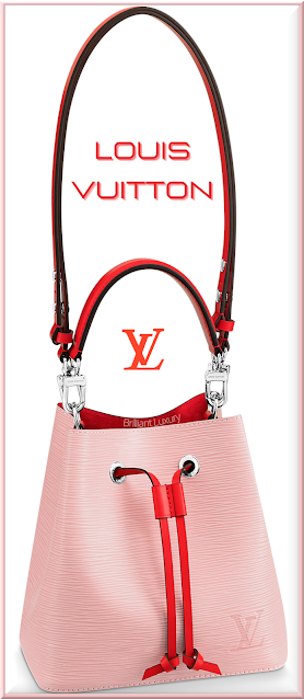 Louis Vuitton NéoNoé BB bucket bag in rose ballerine pink and coquelicot red trim #bags #louisvuitton #brilliantluxury Louis Vuitton NéoNoé BB bucket bag in rose ballerine pink and coquelicot red trim #bags #louisvuitton #brilliantluxury