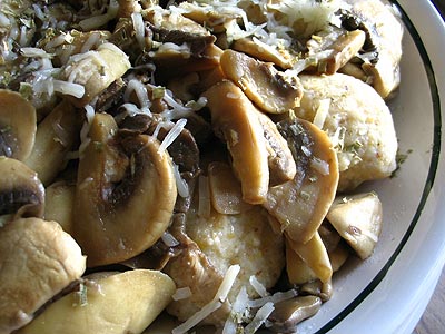 Ricotta Dumplings Smothered in Mushroom Sauce