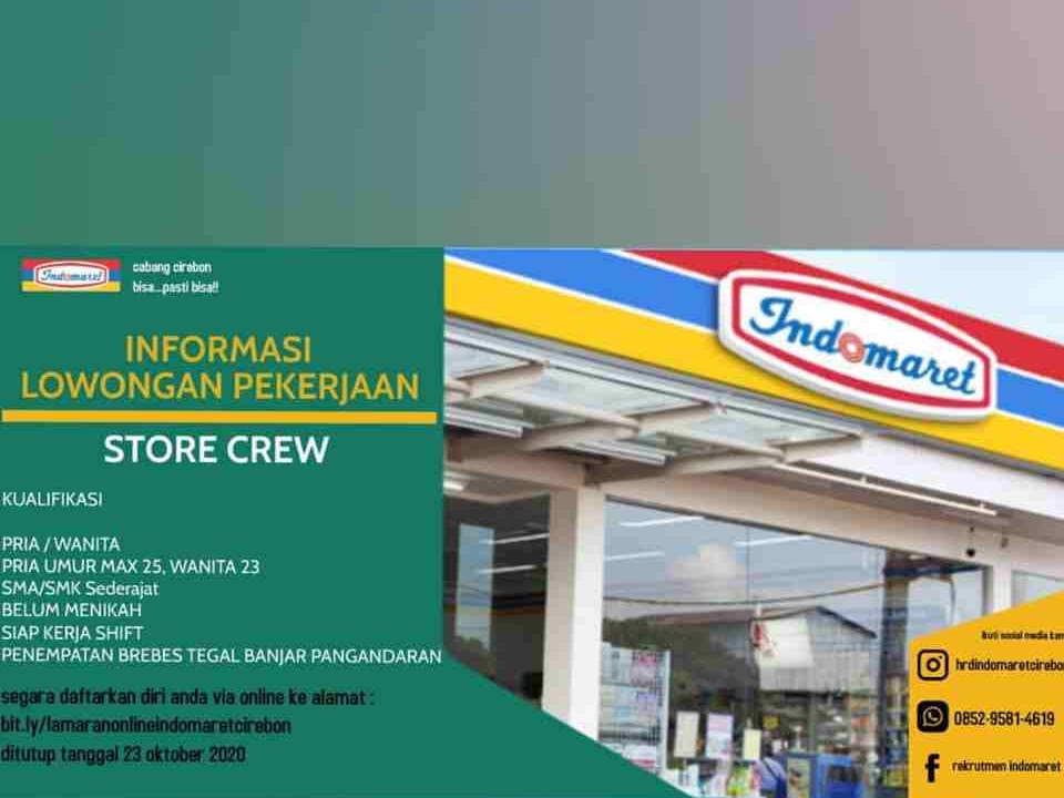Lowongan Lowongan Kerja Indomaret Brebes Lulusan Sma Smk 2021 Lowongan Lowongan Kerja Indomaret Brebes Lulusan Sma Smk 2021
