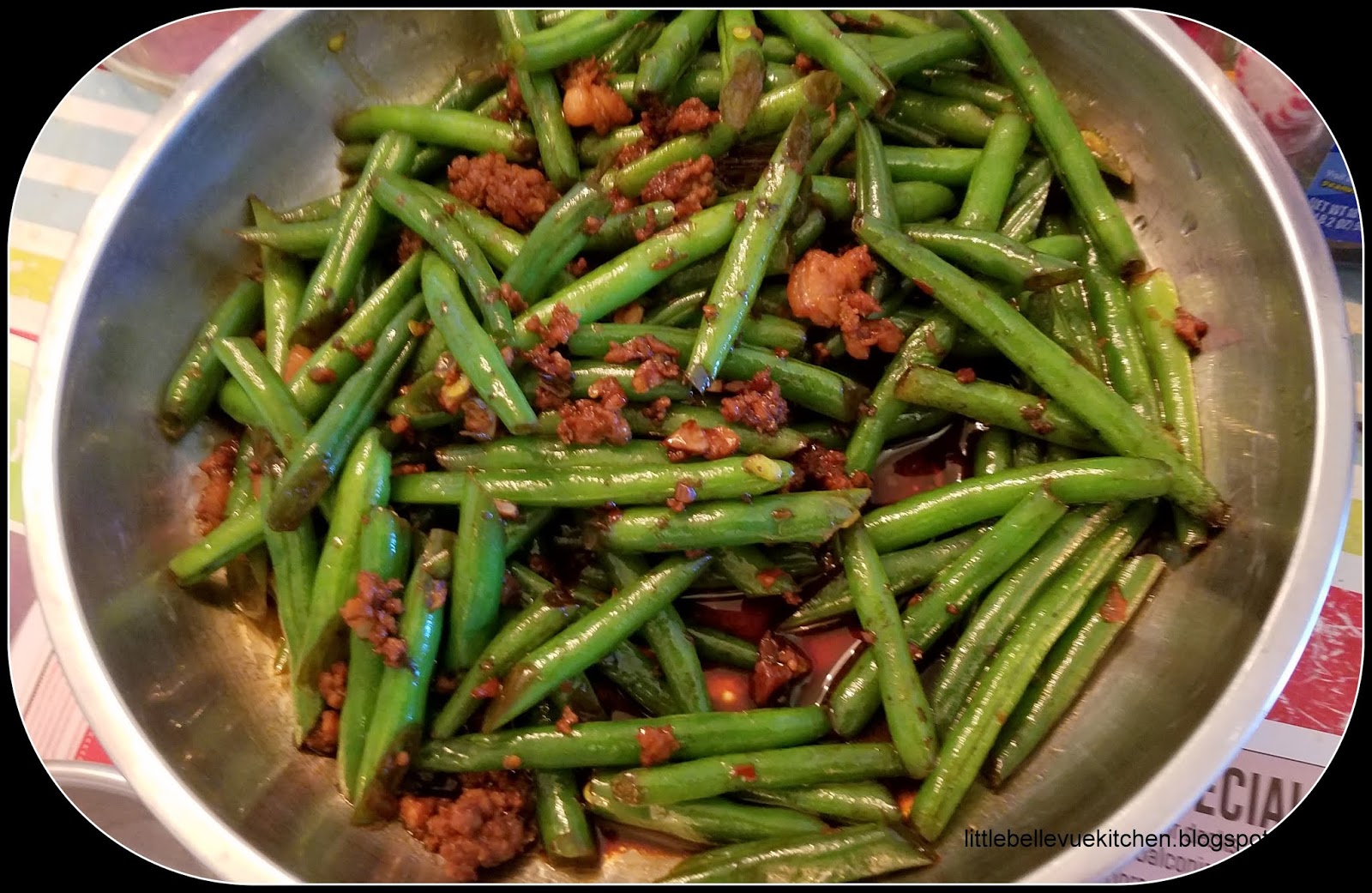 Little Bellevue Kitchen Stir Fried Green Bean with Minced Meat and Sambal