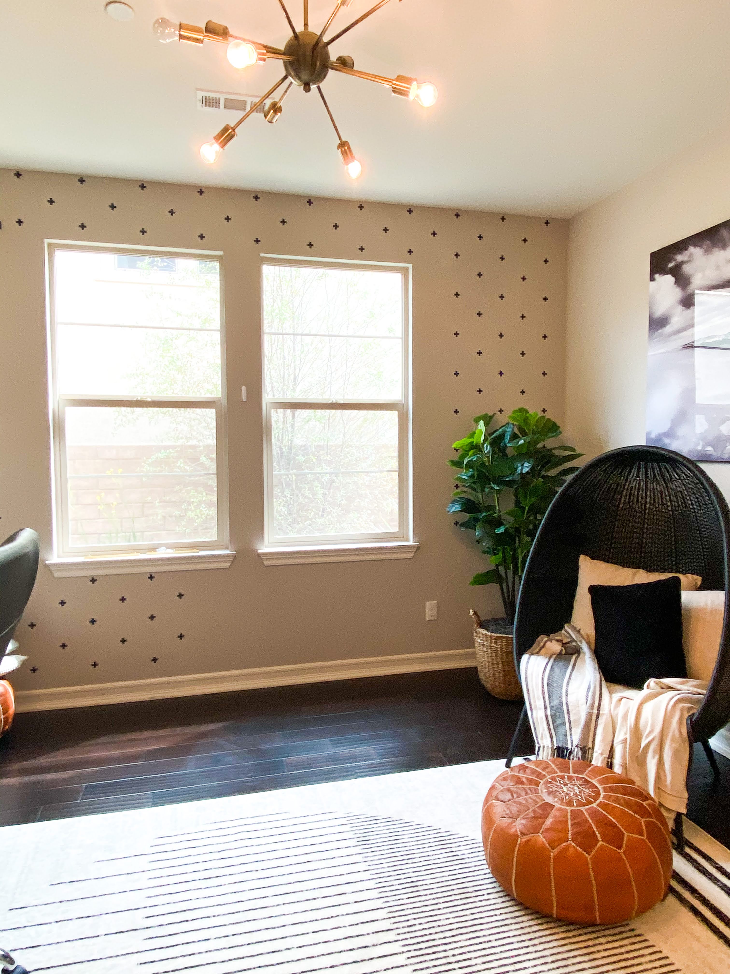 Trick to Make a No Measuring Peel and Stick Vinyl Accent Wall (VIDEO