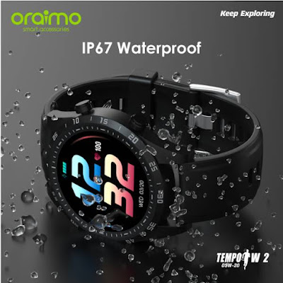 Smart Watch Oraimo OSW-20 waterproof Ecran tactile noire | Meilleur Prix Maroc | Fiche technique | Marrakech