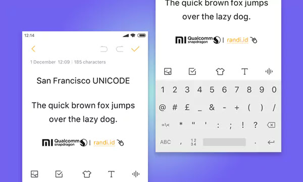 Font San Francisco Pro Unicode MTZ