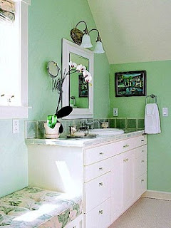 Baños color verde menta - Colores en Casa