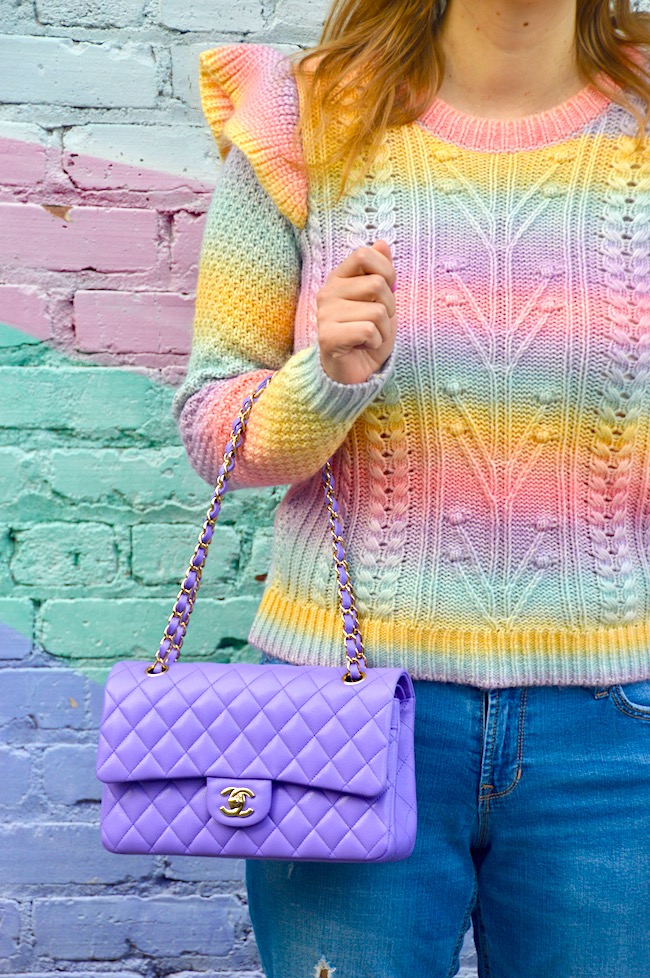 Hello Katie Girl Pastel Rainbow Sweater