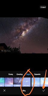 Cara mengedit foto milky way di hp Xiaomi