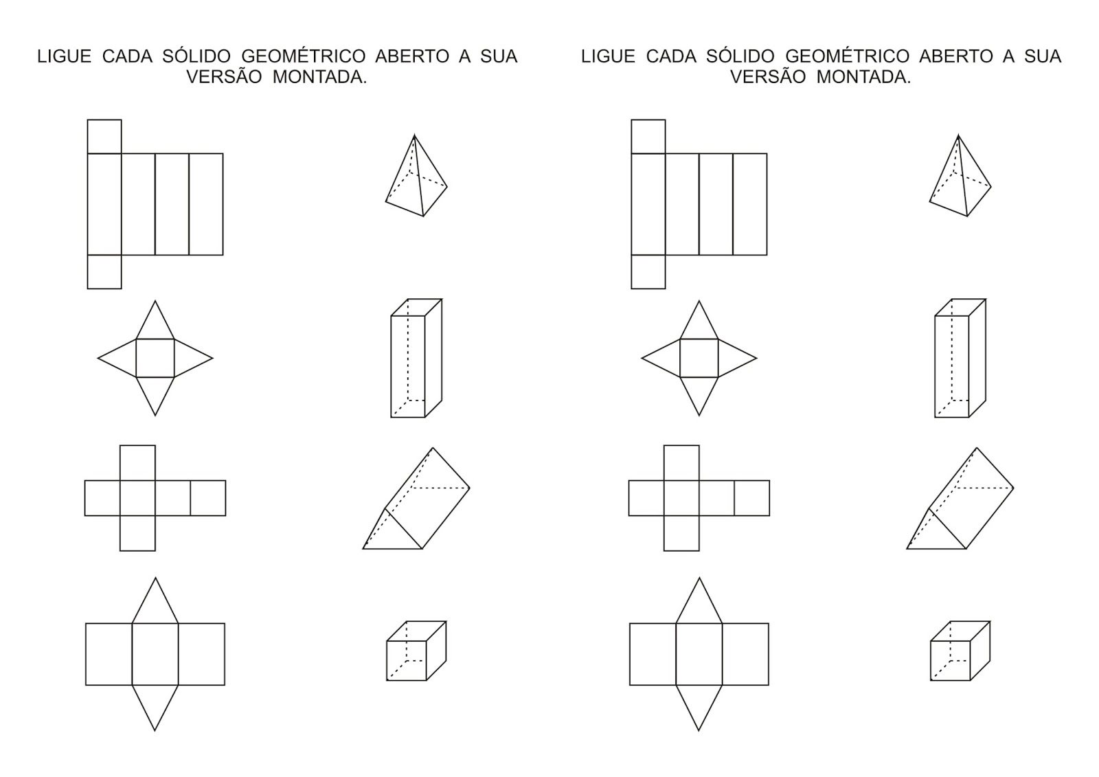 Planificações De Sólidos Geométricos Para Imprimir EDULEARN Planificações De Sólidos Geométricos Para Imprimir EDULEARN