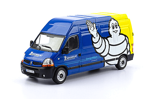 Renault Master II (2012-2013) Michelin Motorsport renault master ii 1:43 michelin motorsport, coleccion vehiculos de asistencia en rally 1:43