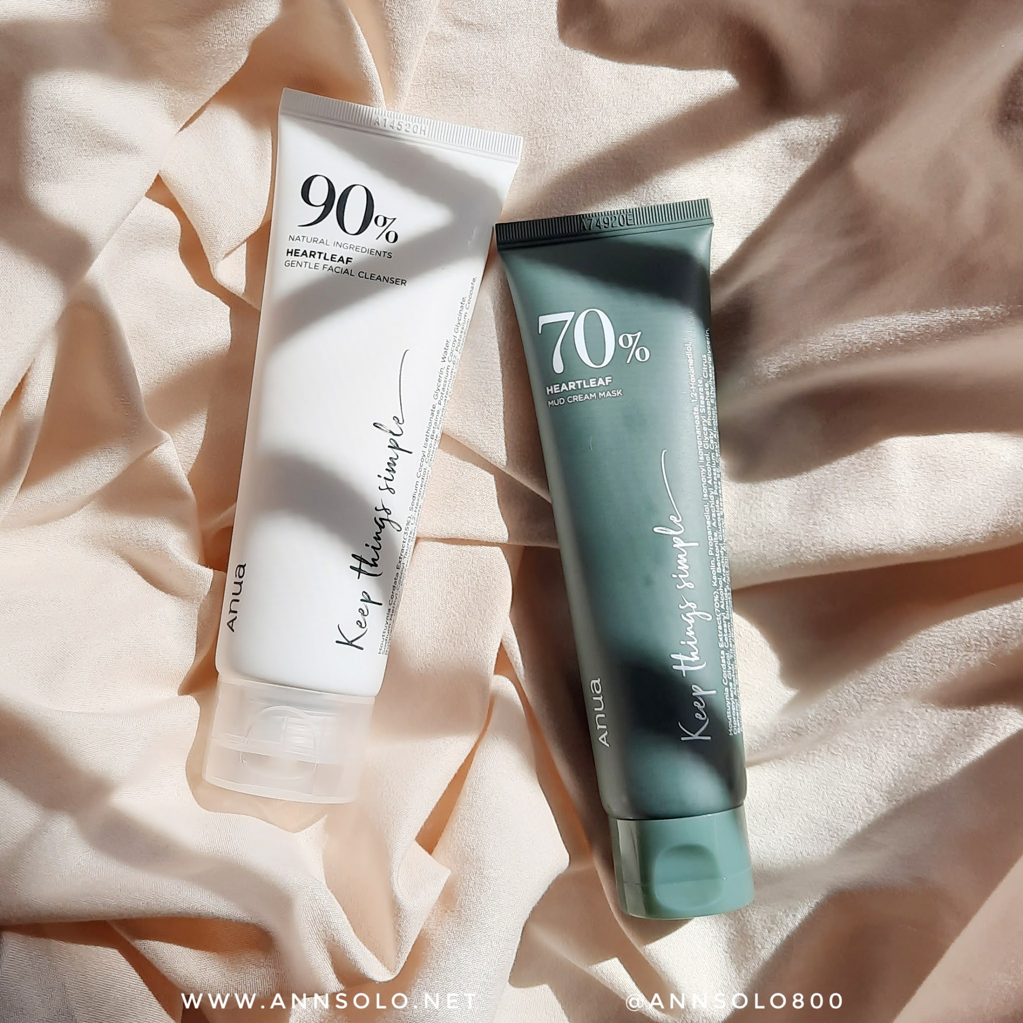 Review Anua Skincare Anua Heartleaf Gentle Facial Cleanser & Anua Heartleaf 70 Mud Cream Mask Review Anua Skincare Anua Heartleaf Gentle Facial Cleanser & Anua Heartleaf 70 Mud Cream Mask