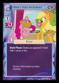 My Little Pony Here's Your Invitation! Premiere CCG Card