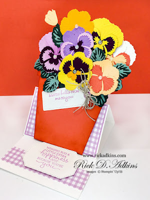 I am going to share with you a fun Pansy Patch Flower Pot Easel Card using the Pansy Patch Bundle from Stampin' Up!  Click here to learn more