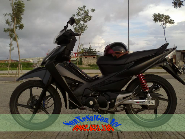 Sơn xe Honda Wave RSX màu đen nhám [Wave_SG2016] - SƠN XE SÀI GÒN