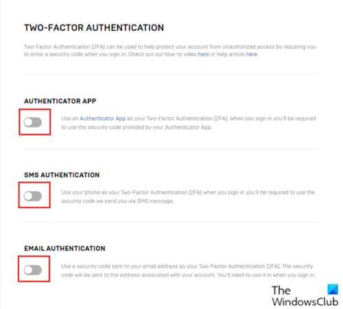 เปิดใช้งาน 2FA สำหรับบัญชี Epic Games ของคุณ