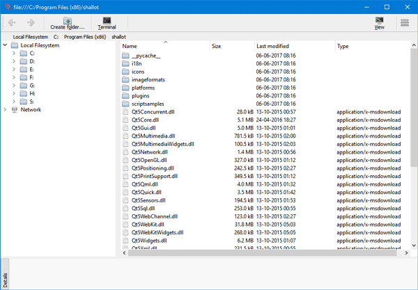 Gestionnaire de fichiers Shallot pour Windows