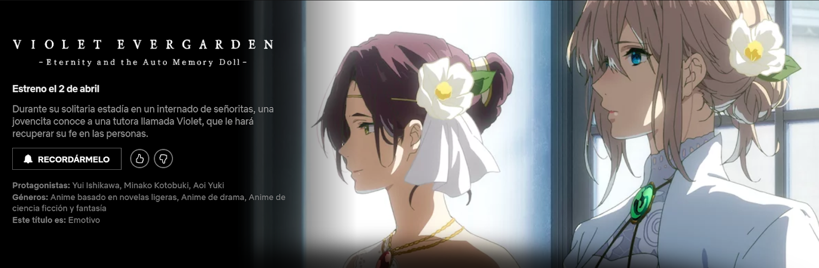 Guía de estrenos anime: ¡Violet Evergarden llega a los cines!