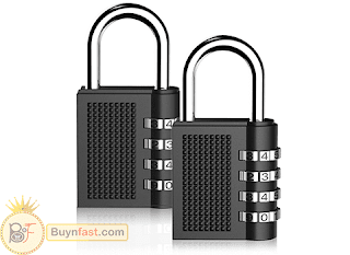 “New” 2 Pack Combination Lock 4 Digit Padlock by Puroma