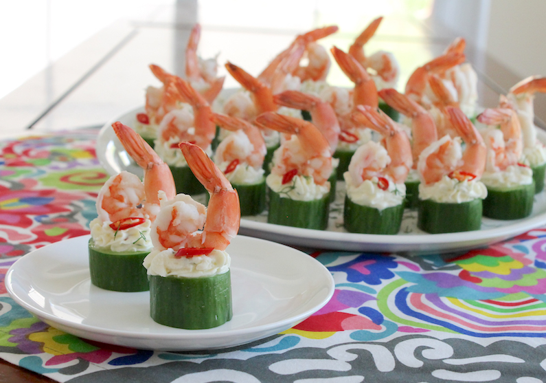 Food Lust People Love Cheesy Cucumber Shrimp Bites FishFridayFoodies