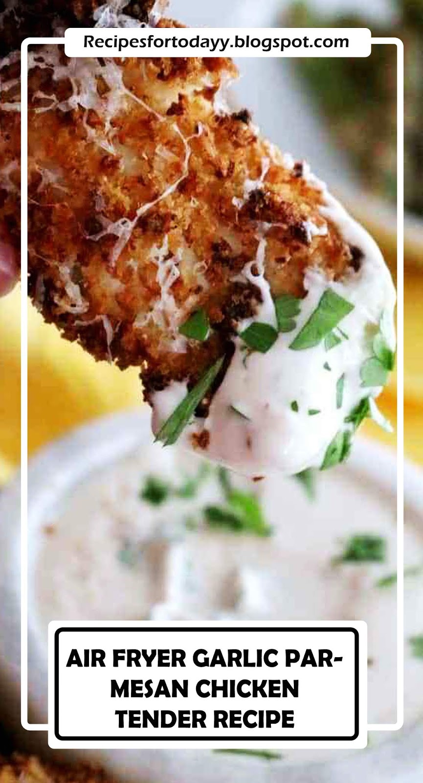 AIR FRYER GARLIC PARMESAN CHICKEN TENDER RECIPE