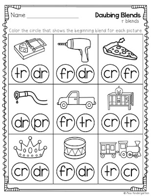 Letter Blends Practice Activities for Kindergarten - Miss Kindergarten