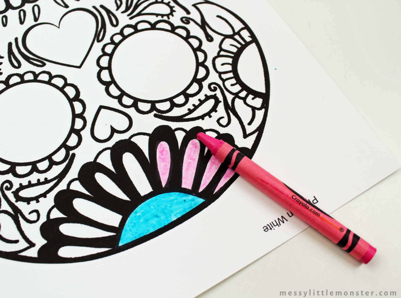 Printable Day of the Dead coloring page