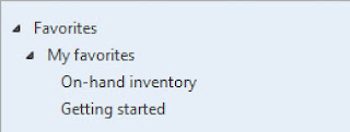 On-hand inventory has been added to the My favorites menu.