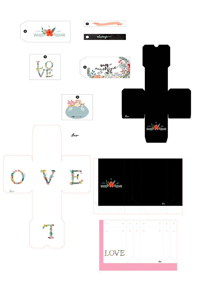 Packaing imprimible San Valentín