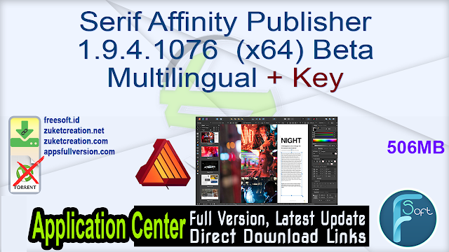 Serif Affinity Publisher 1.9.4.1076 (x64) Beta Multilingual + Key_ ZcTeam.id
