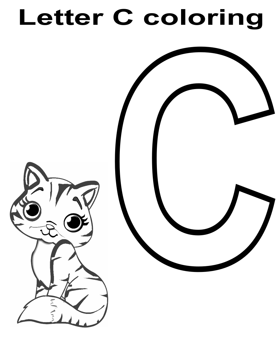Letter C Worksheets coloring Color, learn, and have fun! ~ Atividades