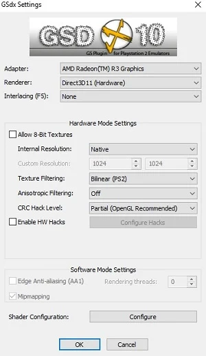 Video (GS) PCSX2 best settings