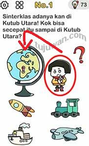 Jawaban brain out tolong sinterklas adanya kan di kutub utara kok bisa secepat itu sampai di kutub utara?