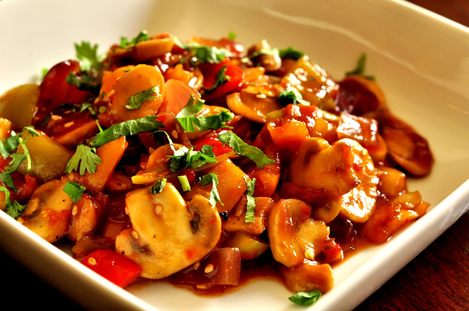 Spice Infused Chilli Garlic Mushrooms