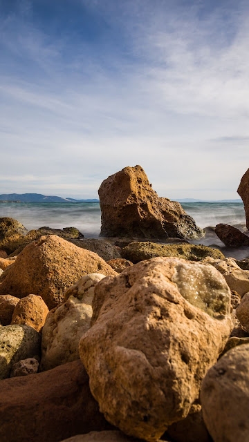 HD wallpapers rocks, stones, shore, sea, nature