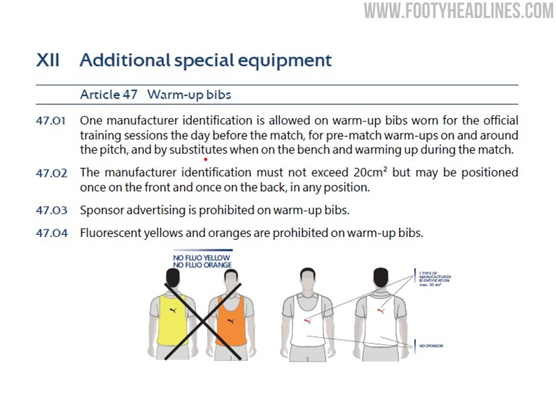 20212024 UEFA Equipment Regulations Released Footy Headlines