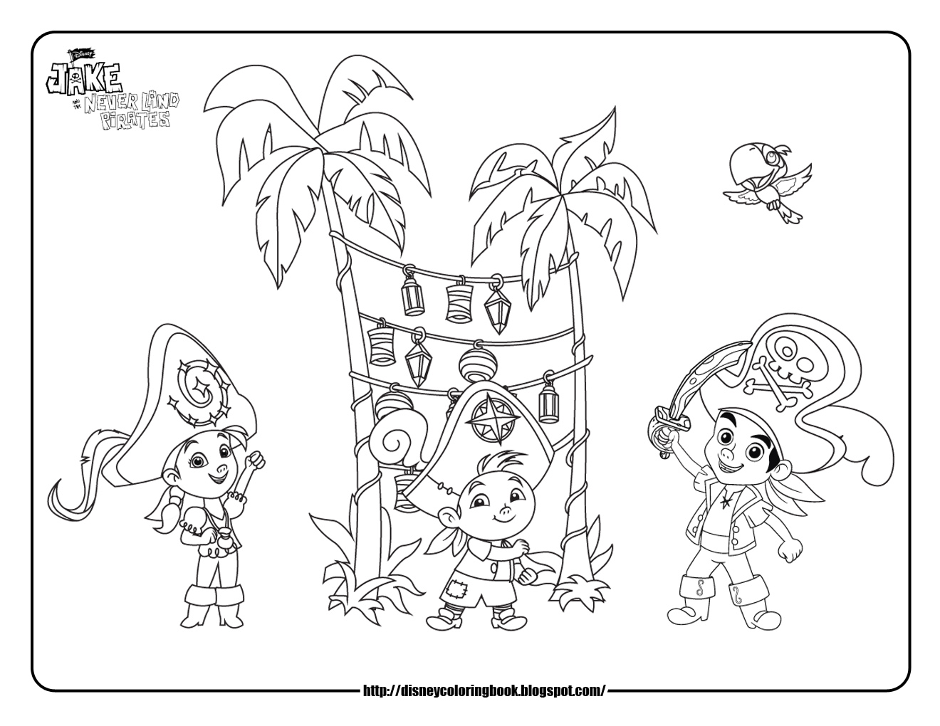 jake neverland pirates printable coloring pages - photo #13