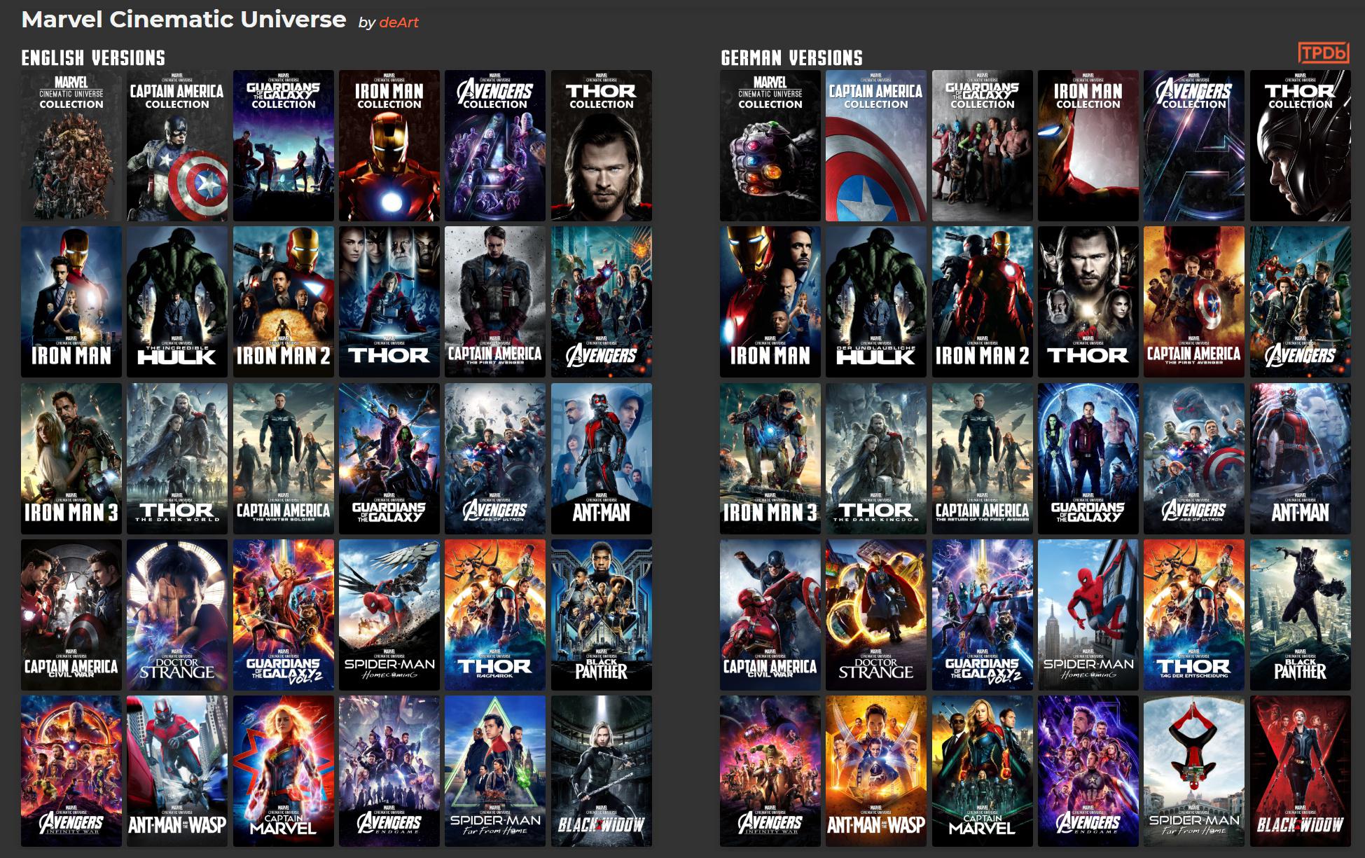 THE LOST CANVAS: Calendario MCU (Marvel) Peliculas y Series 2021-2023