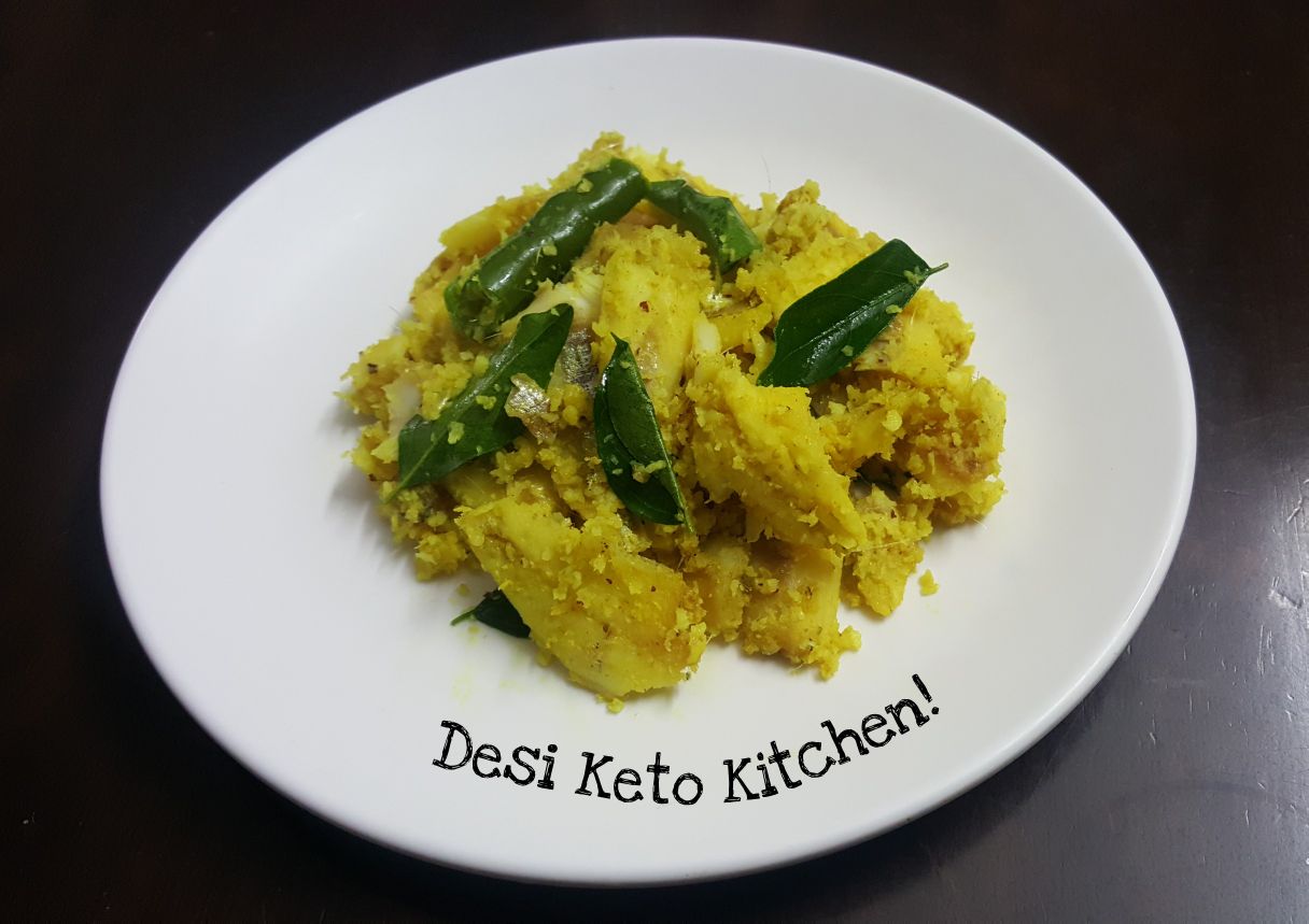 Keto Netholi Thoran Anchovies cooked in Coconut