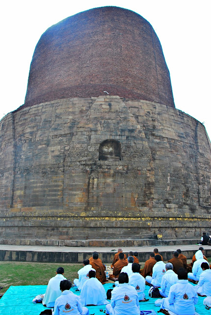 Pilgrims in front of Sarnath