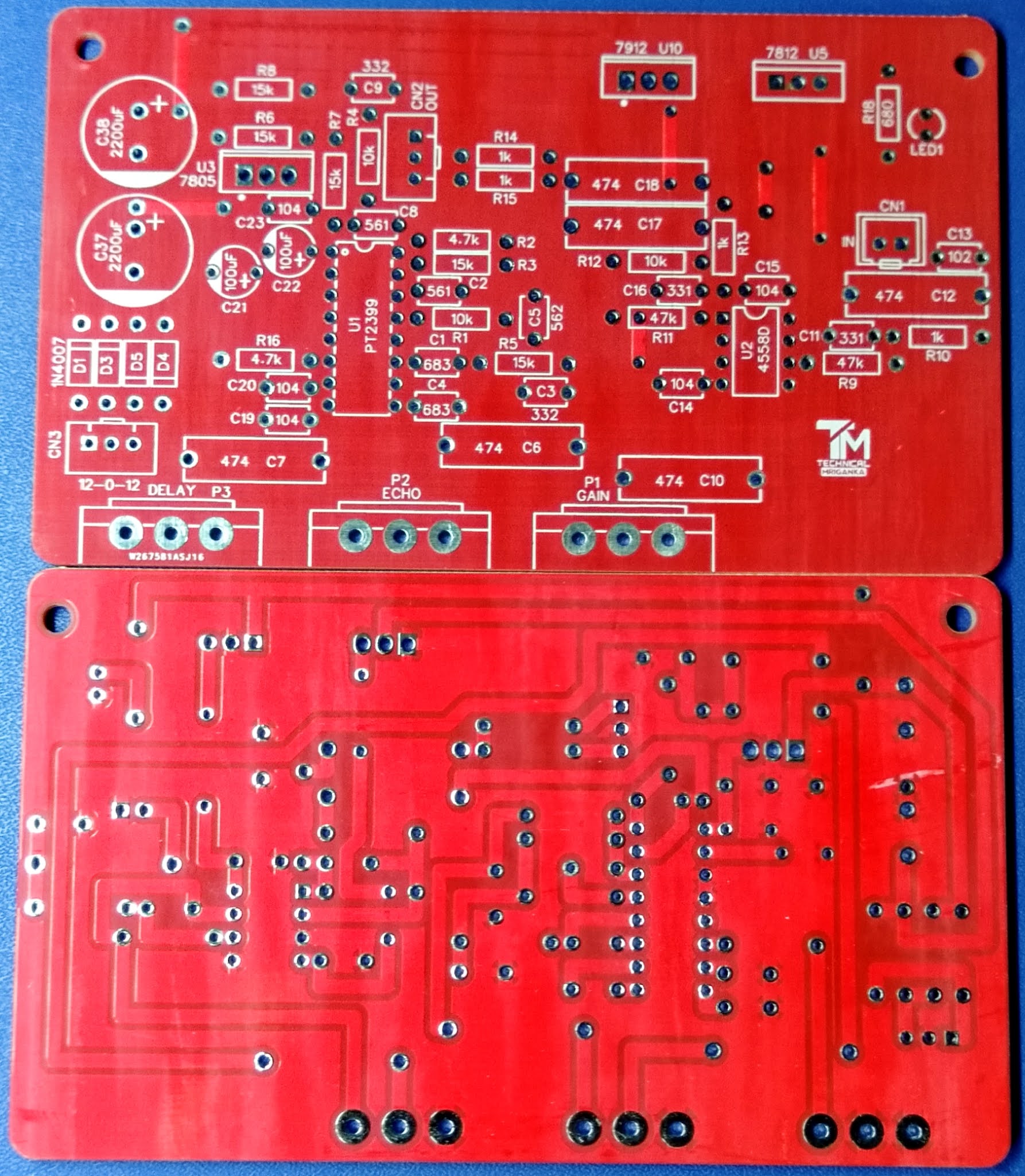 Echo, Delay effect board for microphone.