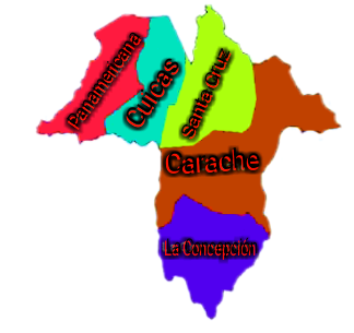 Mapa de parroquias de Carache
