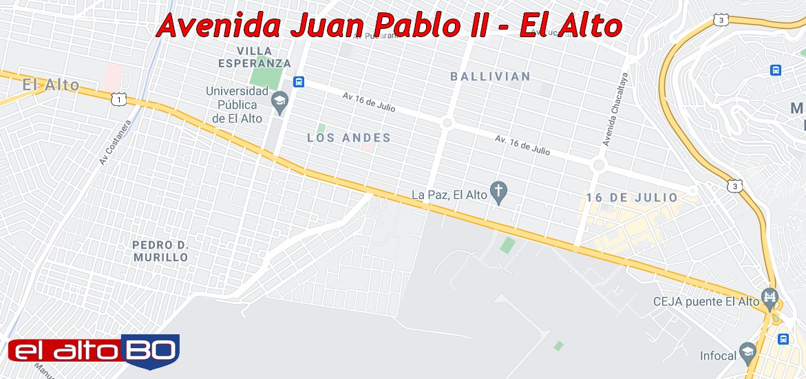 Avenida De Juan Pablo Ii El Alto: Avenida Juan Pablo II