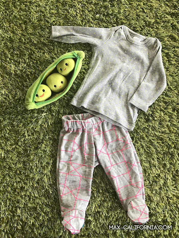 Geometric Footed Baby Pants (free pattern) Max California