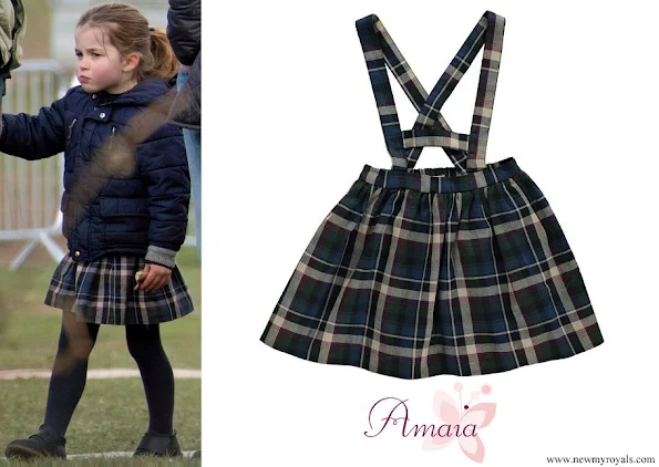 Princess Charlotte is wearing Amaia Kids Yarrow Tartan Plaid Skirt