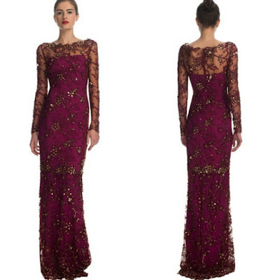 Womens Long Sleeve Lace Evening Formal Gowns and Dresses