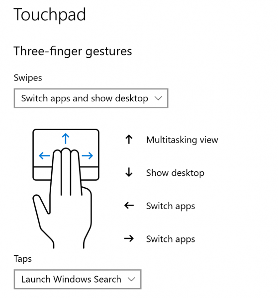 Arreglar el gesto del TouchPad que no funciona en Windows 10