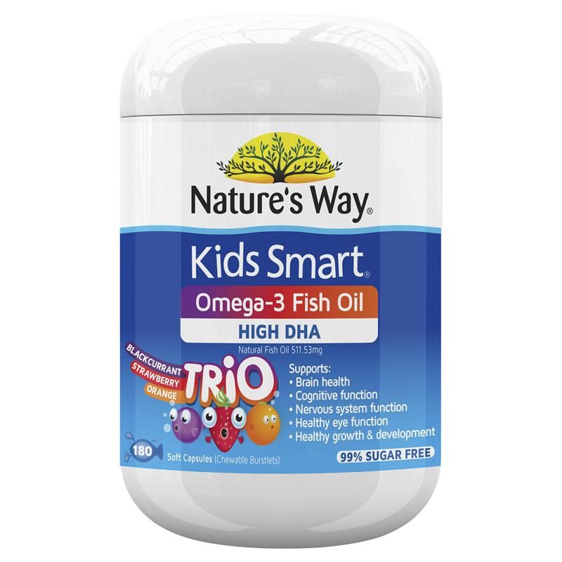 Nature’s Way Kids Smart Omega 3 Fish Oil Trio 180 soft capsules
