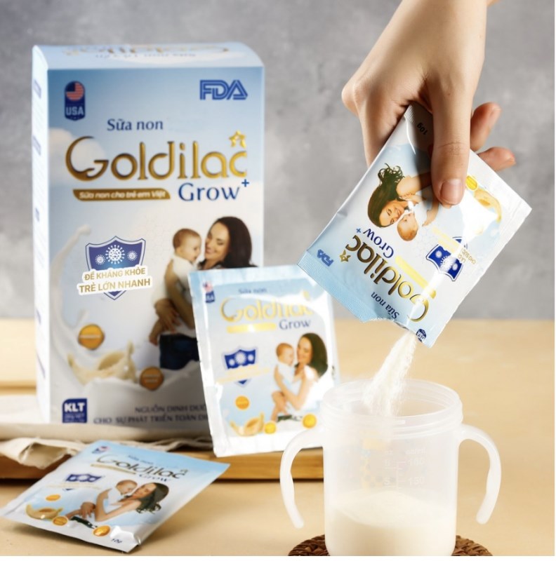 [02 Hộp] Sữa Non Goldilac Grow+ Loại 10g
