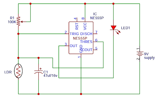 Automatic light using 555 timer - Creative Tech