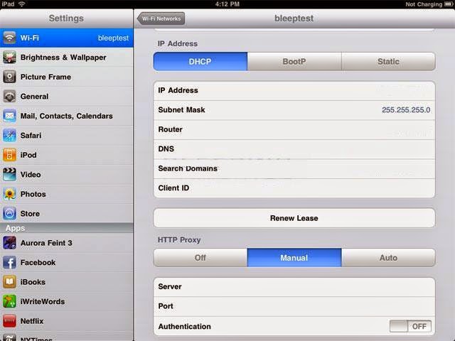 Tutorial Membuat Proxy Server di iPhone dan iPad