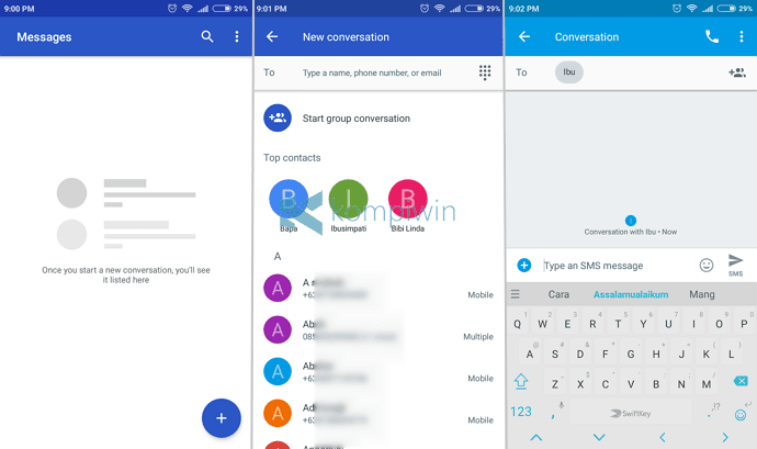 aplikasi sms android ios iphone